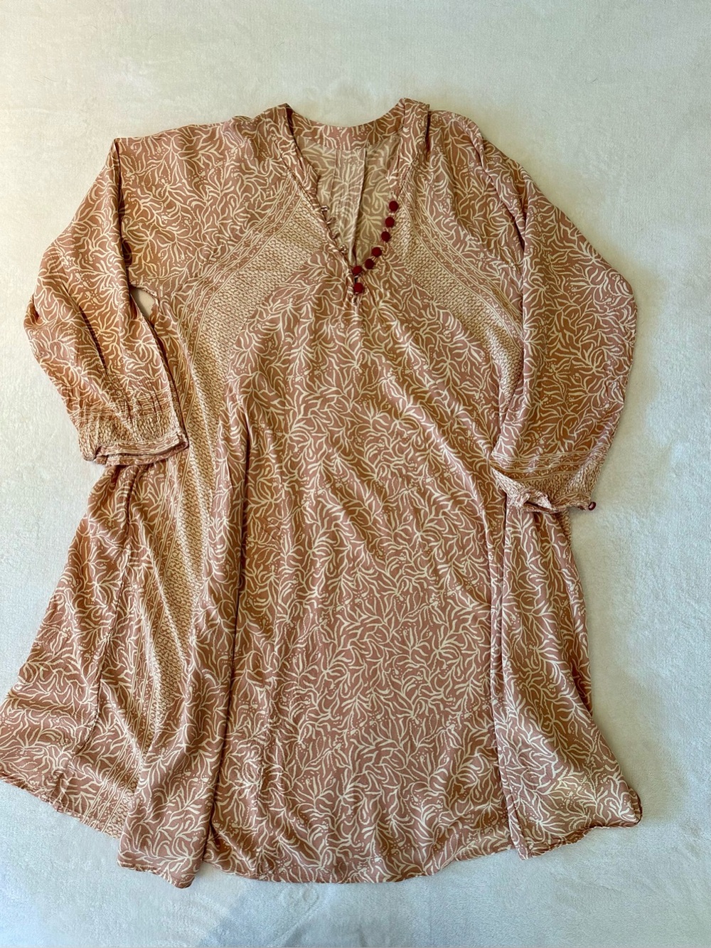 Natalie Martin - women’s L - Fiore short dress - pink&cream